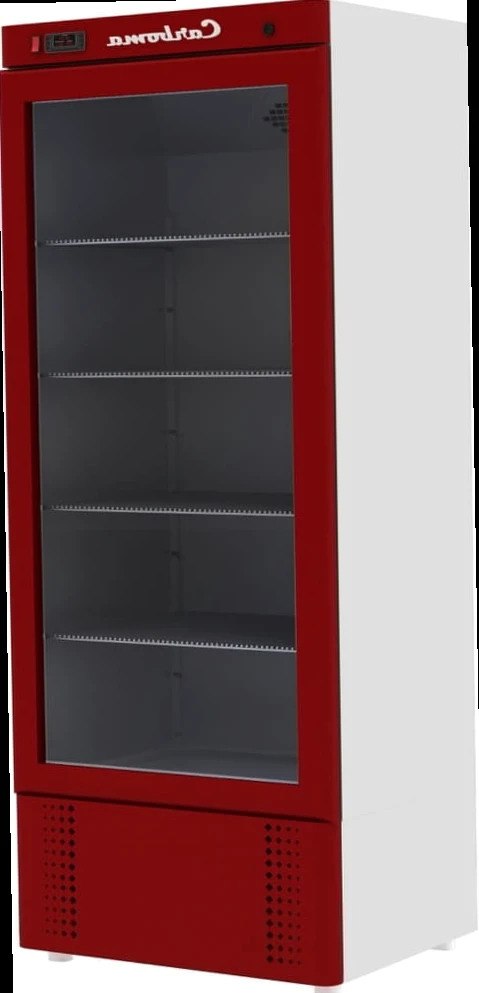 Холодильный шкаф CARBOMA R560 С INOX (стеклянная дверь)