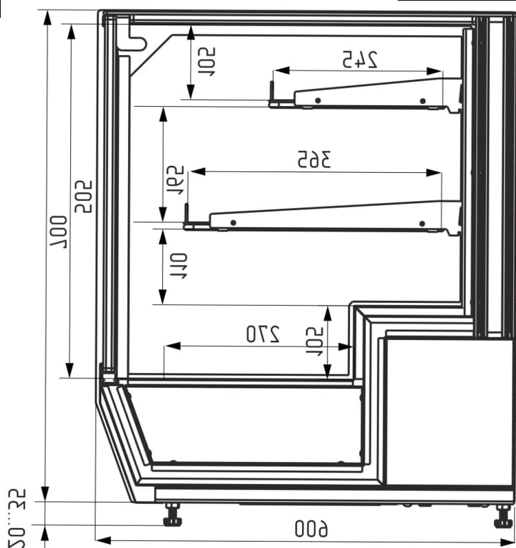 Витрина настольная нейтральная CARBOMA AMRA AC59 N 0,9-1 (INOX)