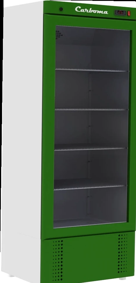 Шкаф холодильный CARBOMA ШХ-0,8К INOX (стеклянные двери-купе)