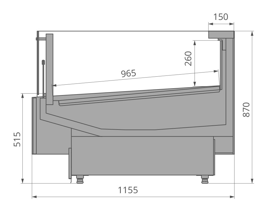 Витрина холодильная Brandford Calypso ЗУ 90