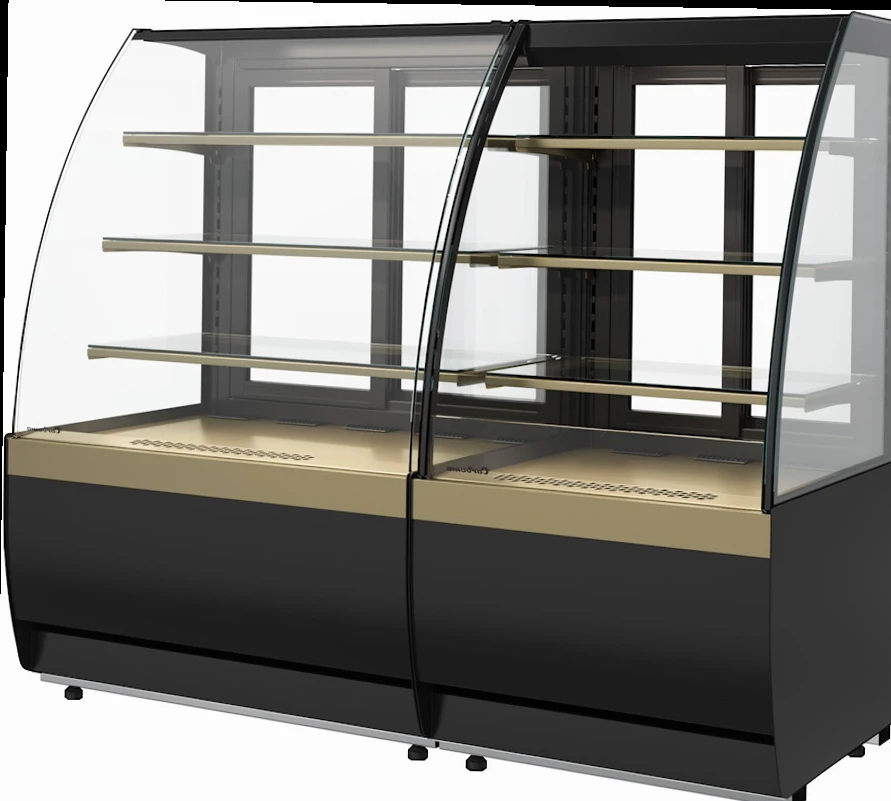 Витрина кондитерская CARBOMA FLANDRIA 2 LIGHT K70 VM 1,3-1 2.0 (Черный / бронза)