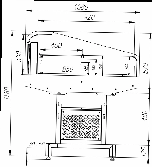 Холодильная промо-витрина CARBOMA FUDZI PF11-12 VM 1,25-2 (9006)
