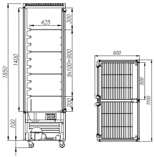 Шкаф холодильный кондитерский CARBOMA R800C LATIUM (D4 VM 800-1)