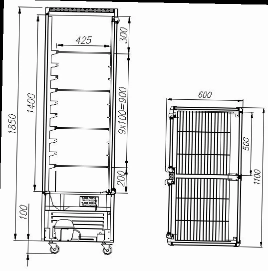 Шкаф кондитерский Carboma LATIUM D4 VM 800-1 (R800C-Люкс) коричнево-золотой