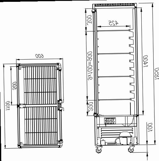 Кондитерская витрина CARBOMA R800C LATIUM (D4 VM 800-1) шоколад / золото