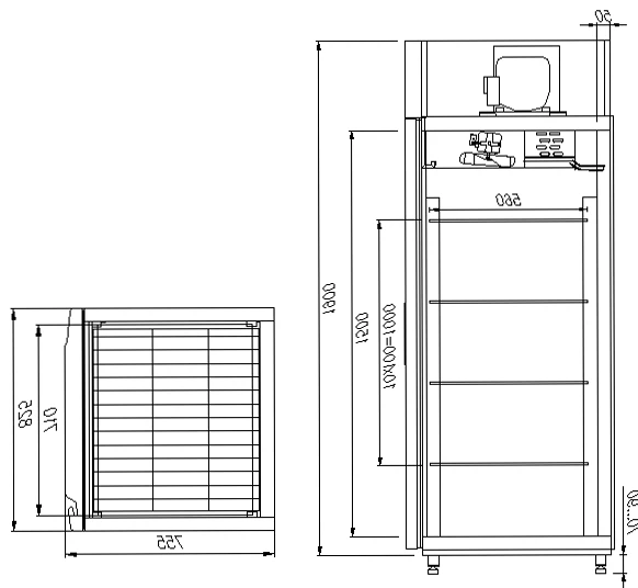 Холодильный шкаф CARBOMA R700 INOX (нержавеющая сталь)