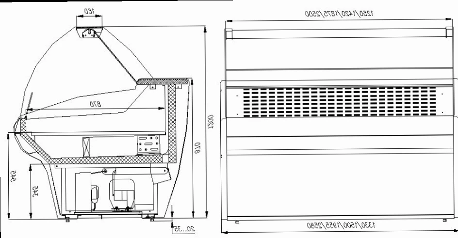 Холодильная витрина Carboma BAVARIA G110 VV 1,25-1 (динамика, -5...+5 °C)
