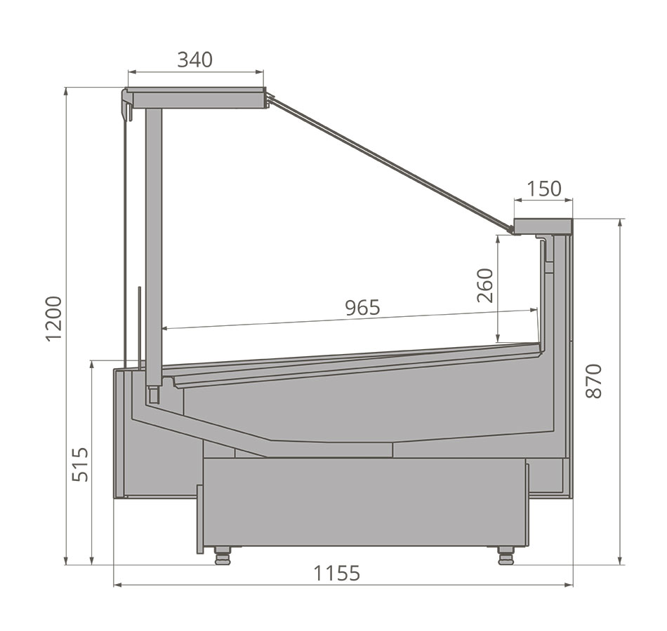 Витрина холодильная Brandford Calypso ЗУ 90
