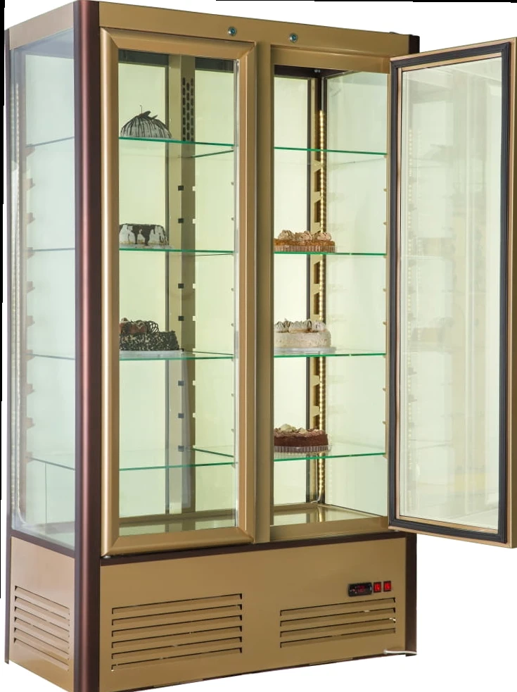 Кондитерская витрина CARBOMA R800C LATIUM (D4 VM 800-1) шоколад / золото