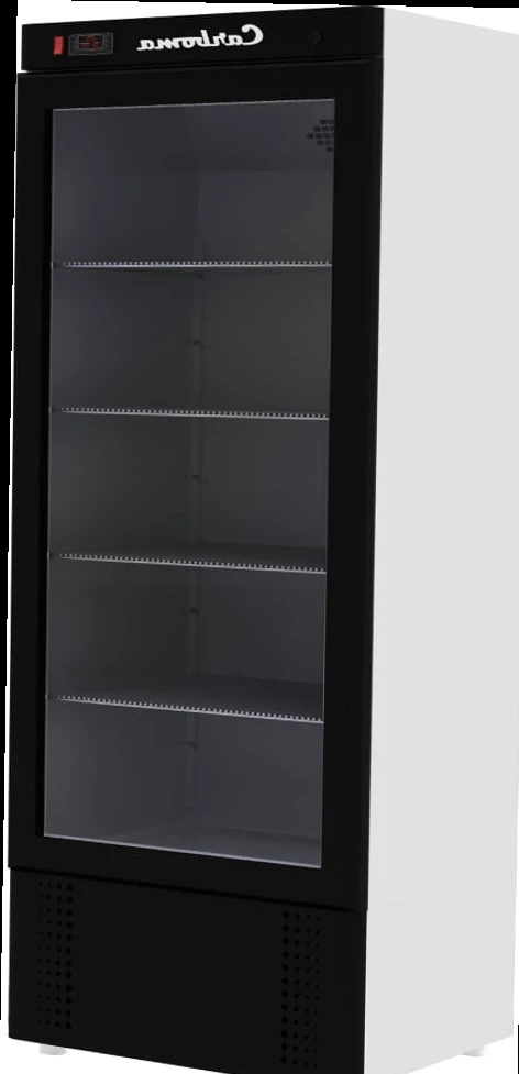 Холодильный шкаф CARBOMA R560 С INOX (стеклянная дверь)