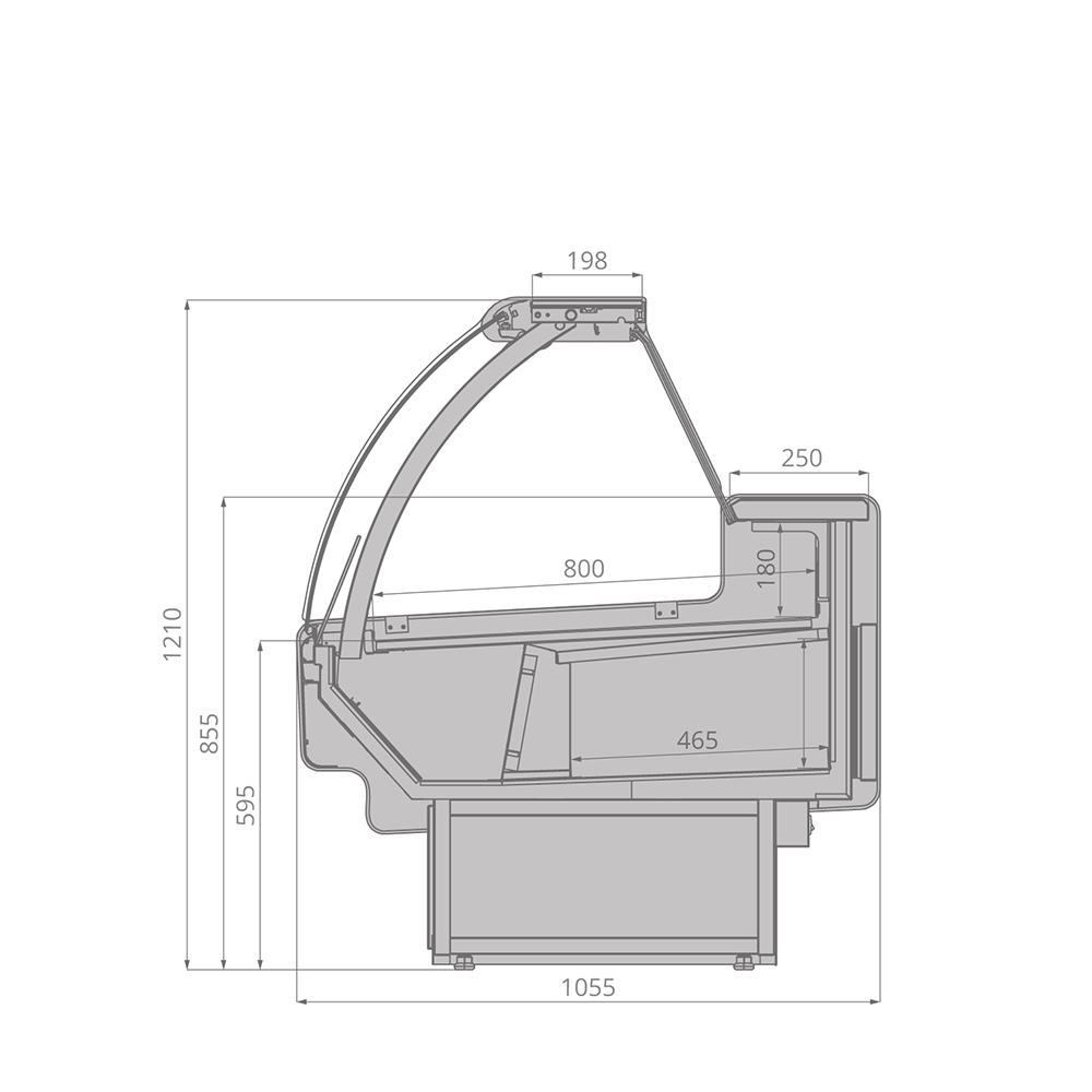 Витрина холодильная Brandford Aurora Slim ОУ 90