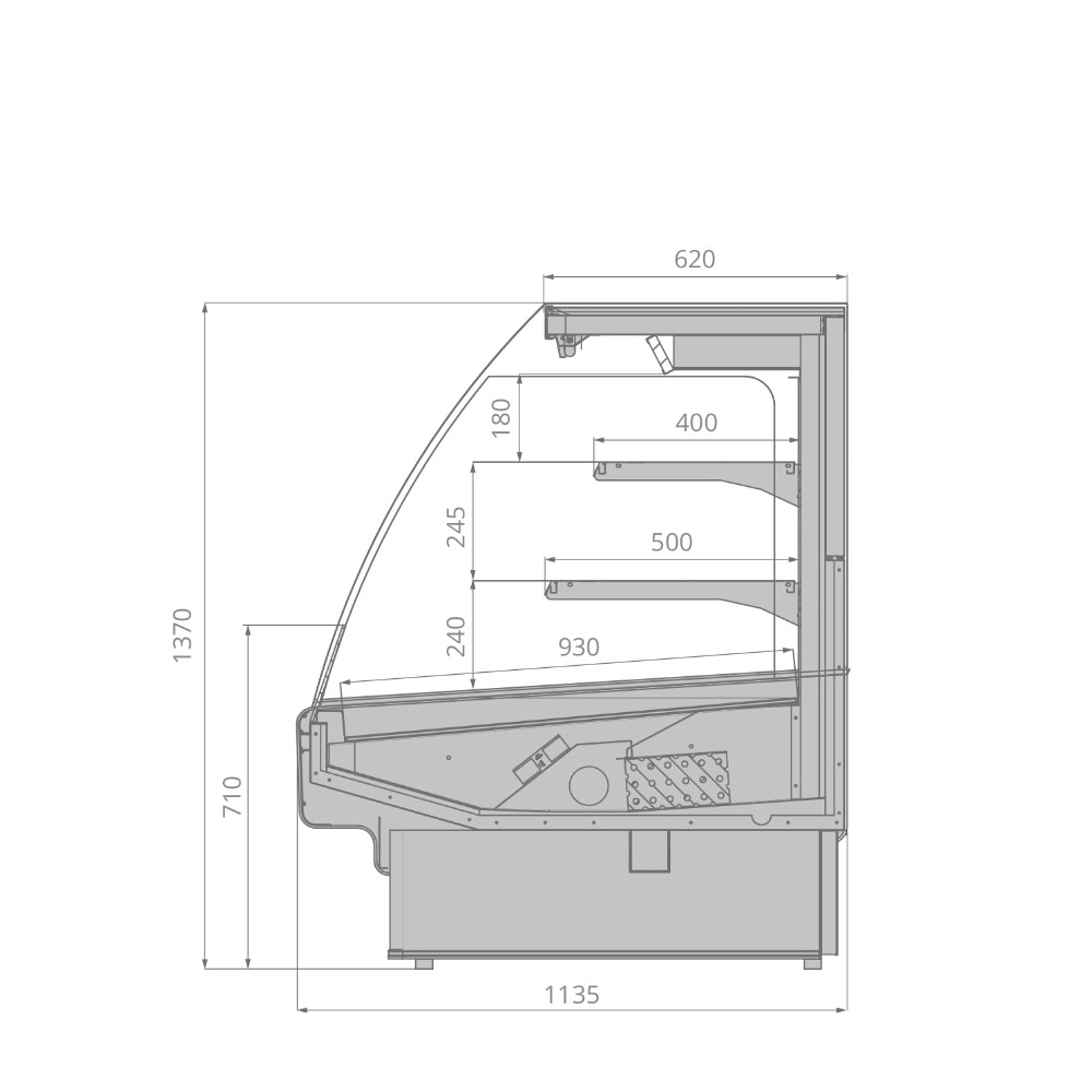 Витрина холодильная Brandford Aurora 250