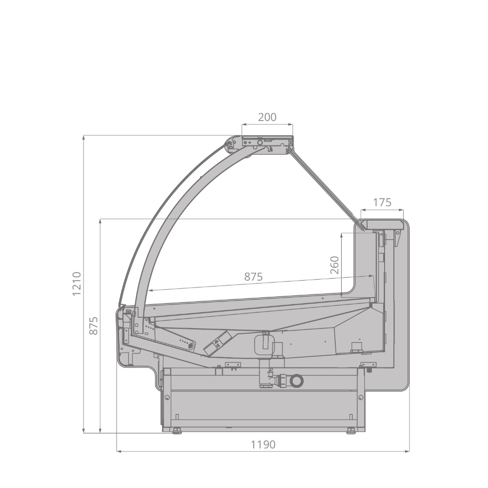 Витрина холодильная Brandford Aurora 250