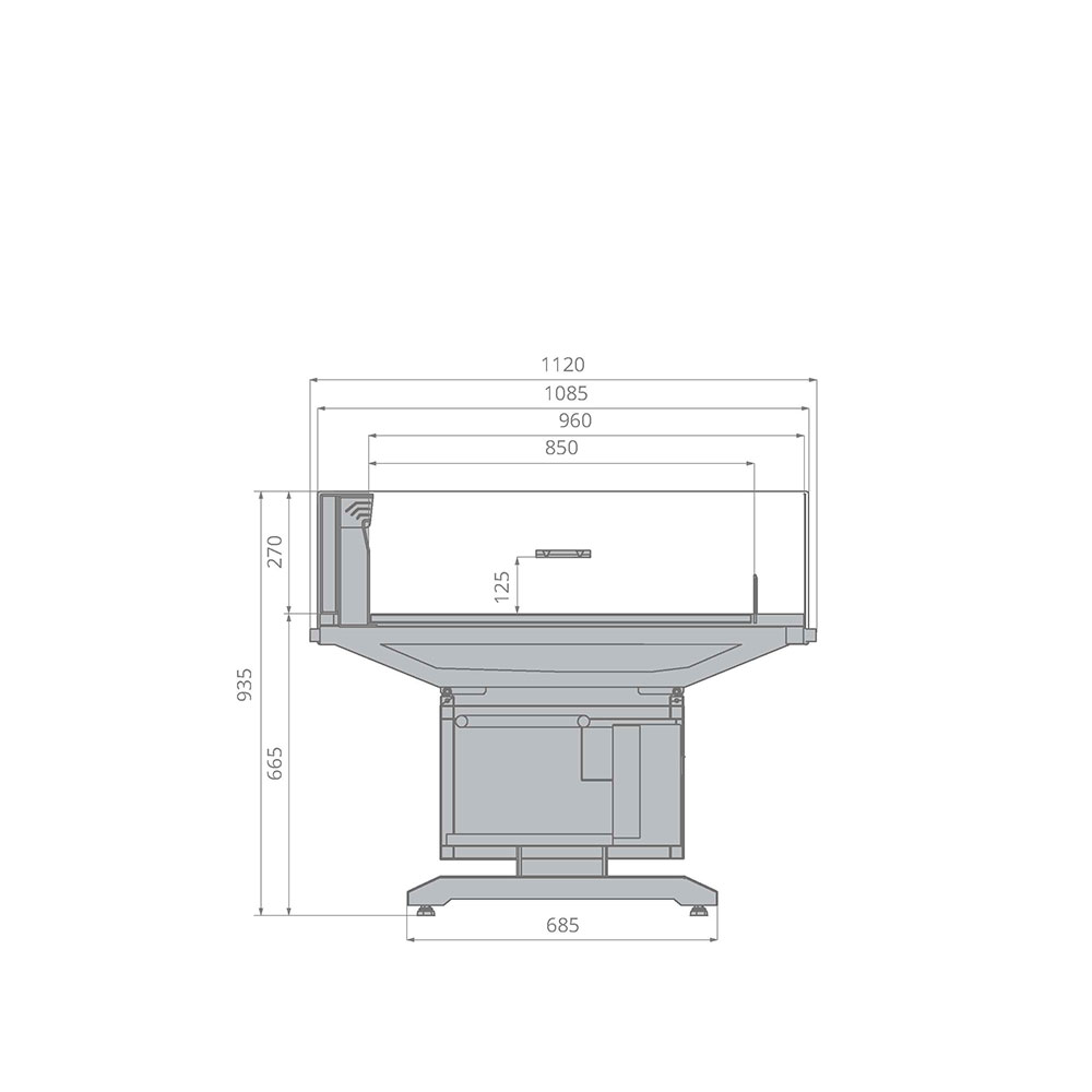 Витрина холодильная Brandford AURA Slim SQ 60