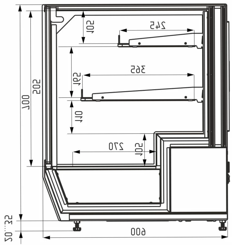 Нейтральная настольная витрина CARBOMA AMRA SLIDER AC59 N 0,9-1 (INOX 0430)