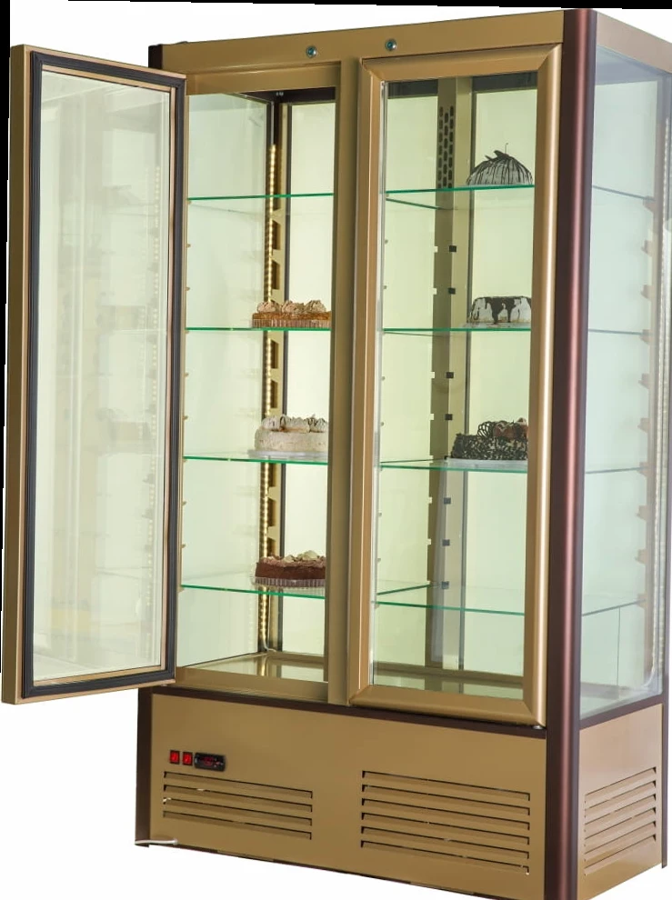 Кондитерская витрина CARBOMA R800C LATIUM (D4 VM 800-1) бежевый/коричневый