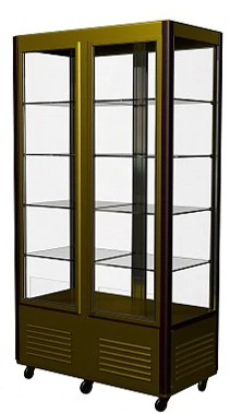 Кондитерская витрина CARBOMA R800C LATIUM (D4 VM 800-1) шоколад / золото