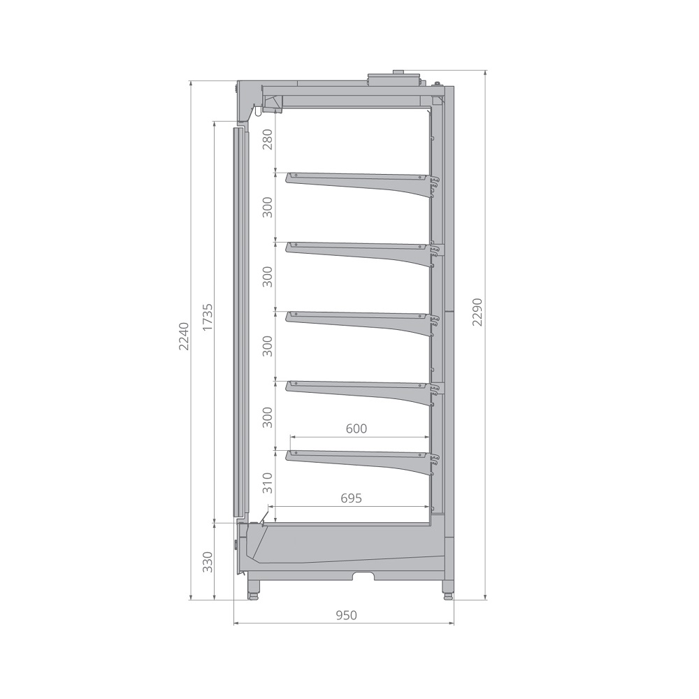 Холодильная горка Brandford VR 2240.950 ESC 125