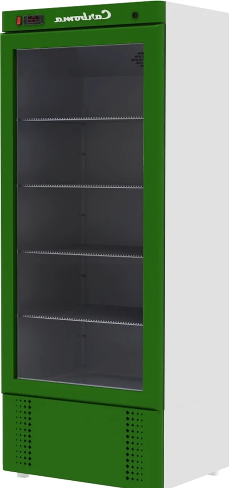 Холодильный шкаф CARBOMA R700 С INOX (стеклянная дверь)