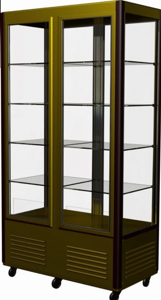 Шкаф кондитерский Carboma LATIUM D4 VM 800-1 (R800C-Люкс) коричнево-золотой