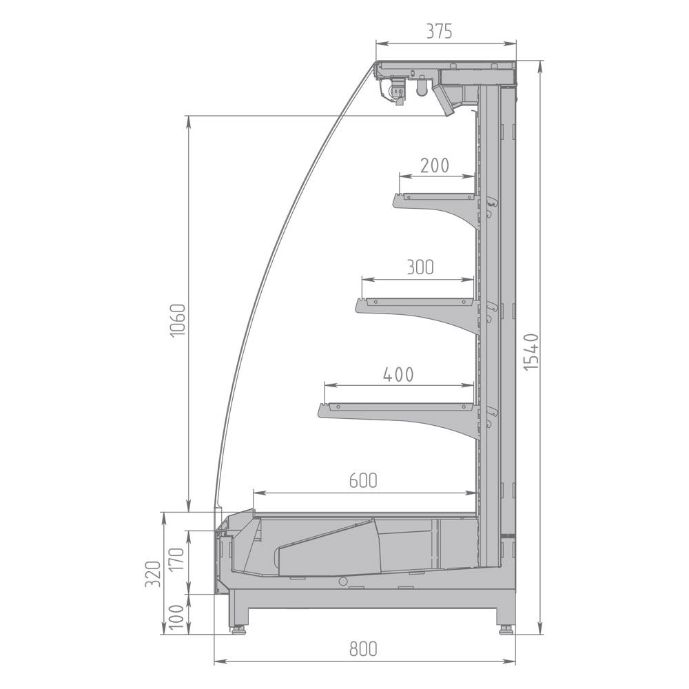 Холодильная горка Brandford IKAR 375