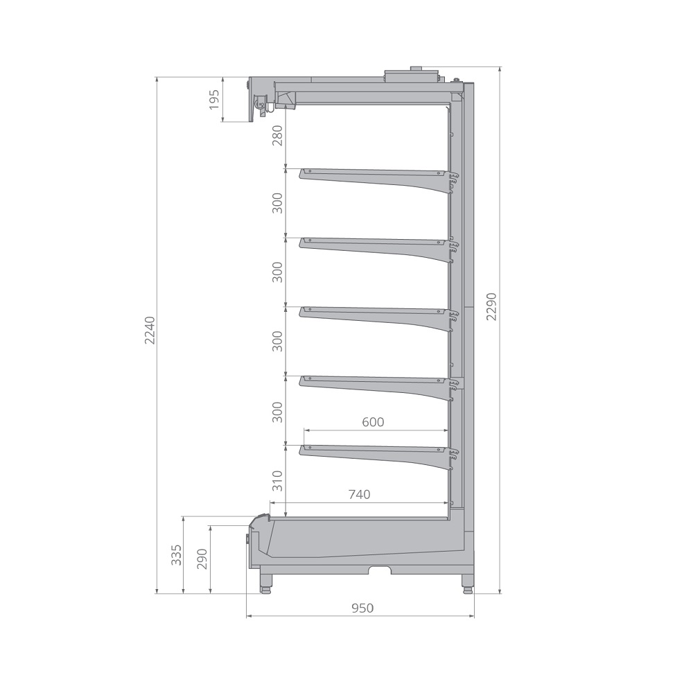 Холодильная горка Brandford VR 2240.950 F 125