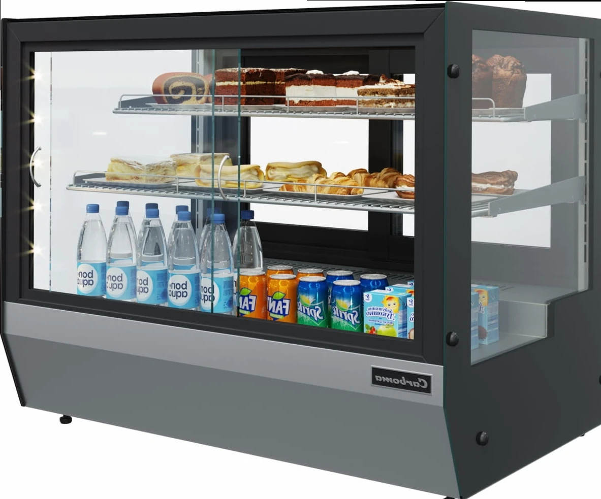 Нейтральная настольная витрина CARBOMA AMRA SLIDER AC59 N 0,9-1 (INOX 0430)