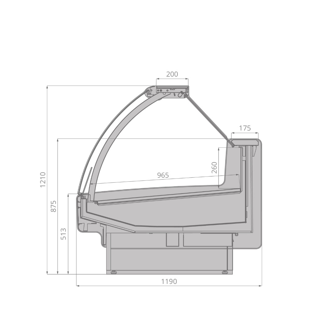 Витрина холодильная Brandford Aurora 250