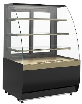Витрина кондитерская CARBOMA FLANDRIA 2 LIGHT K70 VM 1,3-1 2.0 (Черный / бронза)