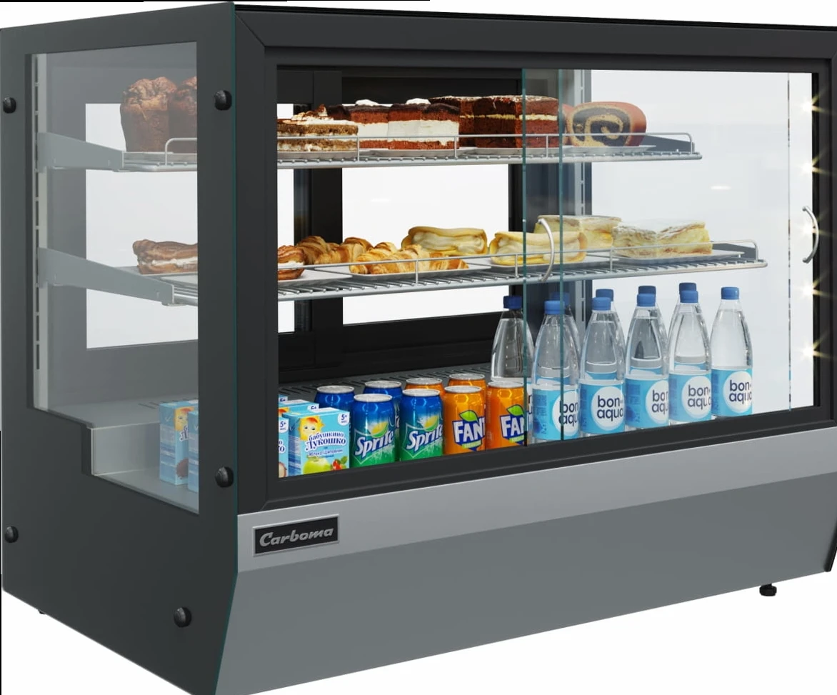 Холодильная витрина CARBOMA AMRA SLIDER AC59 VM 0,7-1 (INOX 0430)