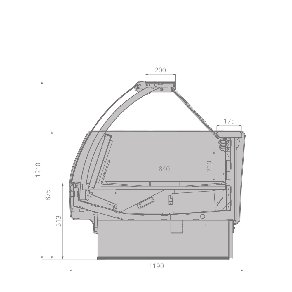 Витрина холодильная Brandford Aurora 250