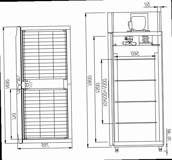 Шкаф холодильный Carboma V1400 INOX (нерж. сталь, -5...+5 °C)