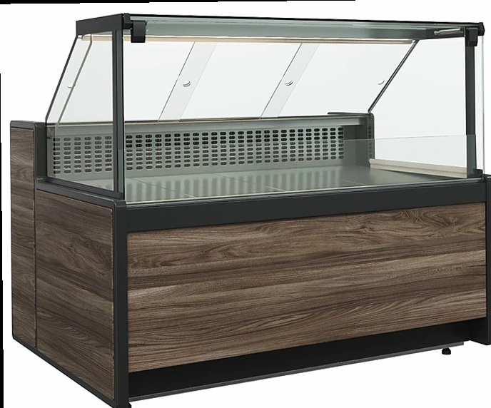 Витрина холодильная CARBOMA GELIOS GC111 SV 1,25-1 (BAVARIA 3) Темный дуб
