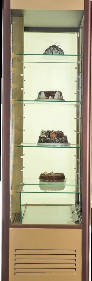 Шкаф кондитерский Carboma LATIUM D4 VM 800-1 (R800C-Люкс) коричнево-золотой