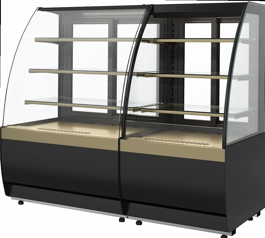 Витрина кондитерская CARBOMA FLANDRIA 2 STANDARD K70 VV 1,3-1 2.0 (RAL 9005)