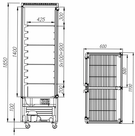 Шкаф кондитерский Carboma LATIUM D4 VM 800-1 (R800C) Inox