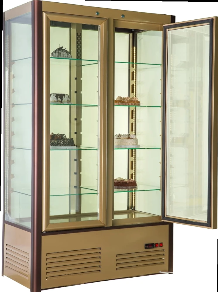 Шкаф холодильный кондитерский CARBOMA R800C LATIUM (D4 VM 800-1) бежевый/коричневый