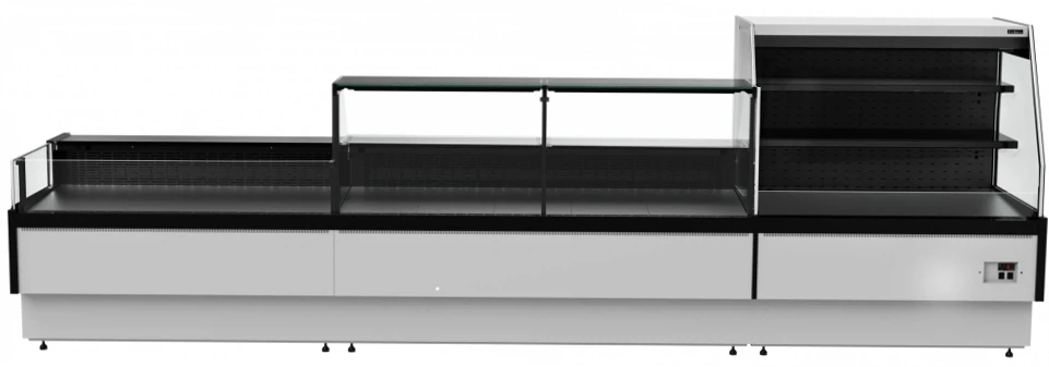 Витрина холодильная Carboma PALM 3 GC95 SM 0,94-1 (с боковинами)