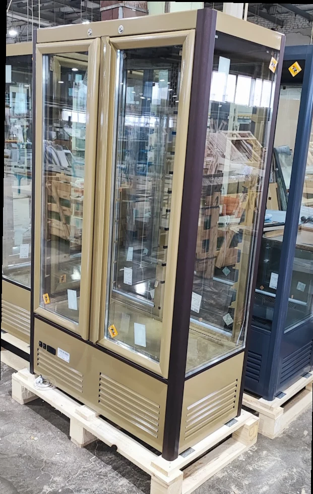 Кондитерская витрина CARBOMA R800C LATIUM (D4 VM 800-1) бежевый/коричневый
