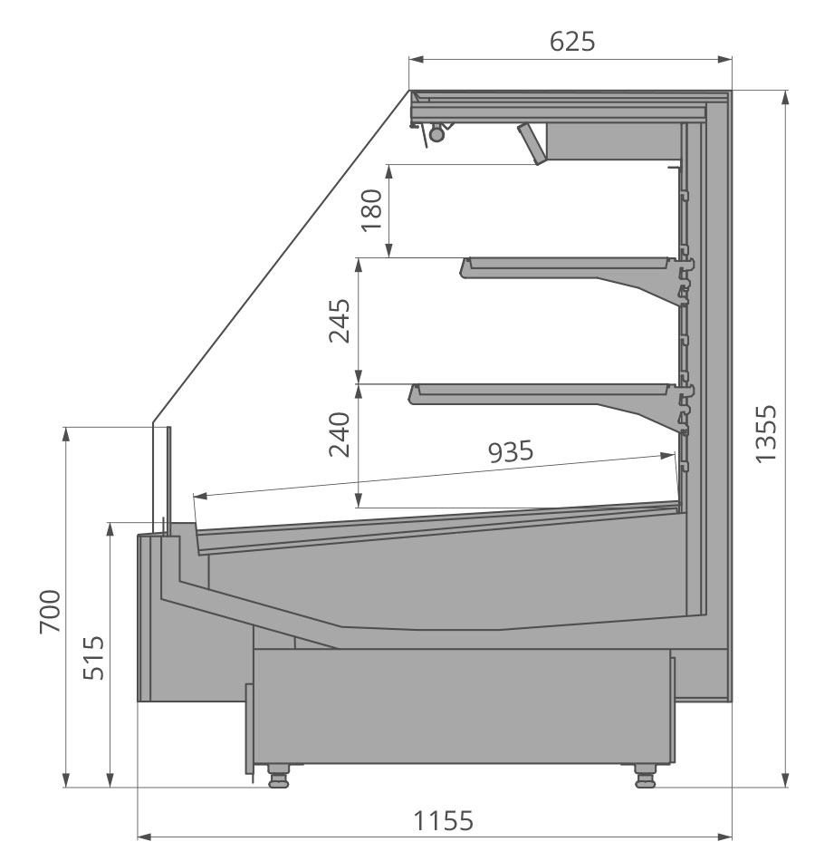 Витрина холодильная Brandford Calypso ЗУ 90