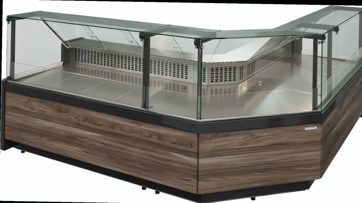 Витрина холодильная CARBOMA GELIOS GC111 SV 1,25-1 (BAVARIA 3) Темный дуб