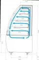 Витрина кондитерская Carboma FLANDRIA STANDARD 2 K70 VM 0,9-2 горка открытая (9005)