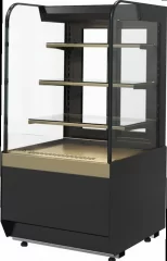 Кондитерская витрина CARBOMA RADIUS STANDARD KR70 VM 0,6-2 Черный / бронза (открытая)