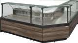 Холодильная витрина CARBOMA GELIOS GC111 VM-6-1 внутренний угол (тёмный дуб)