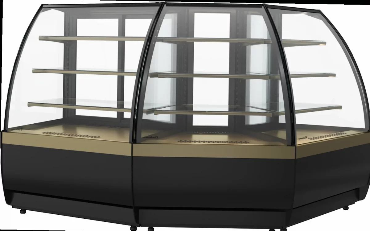 Кондитерская витрина CARBOMA FLANDRIA 2 STANDARD K70 VV-3 2.0 (внешний угол 45°)