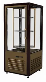 Шкаф холодильный кондитерский Carboma D4 VM 120-2 (коричнево-золотой)