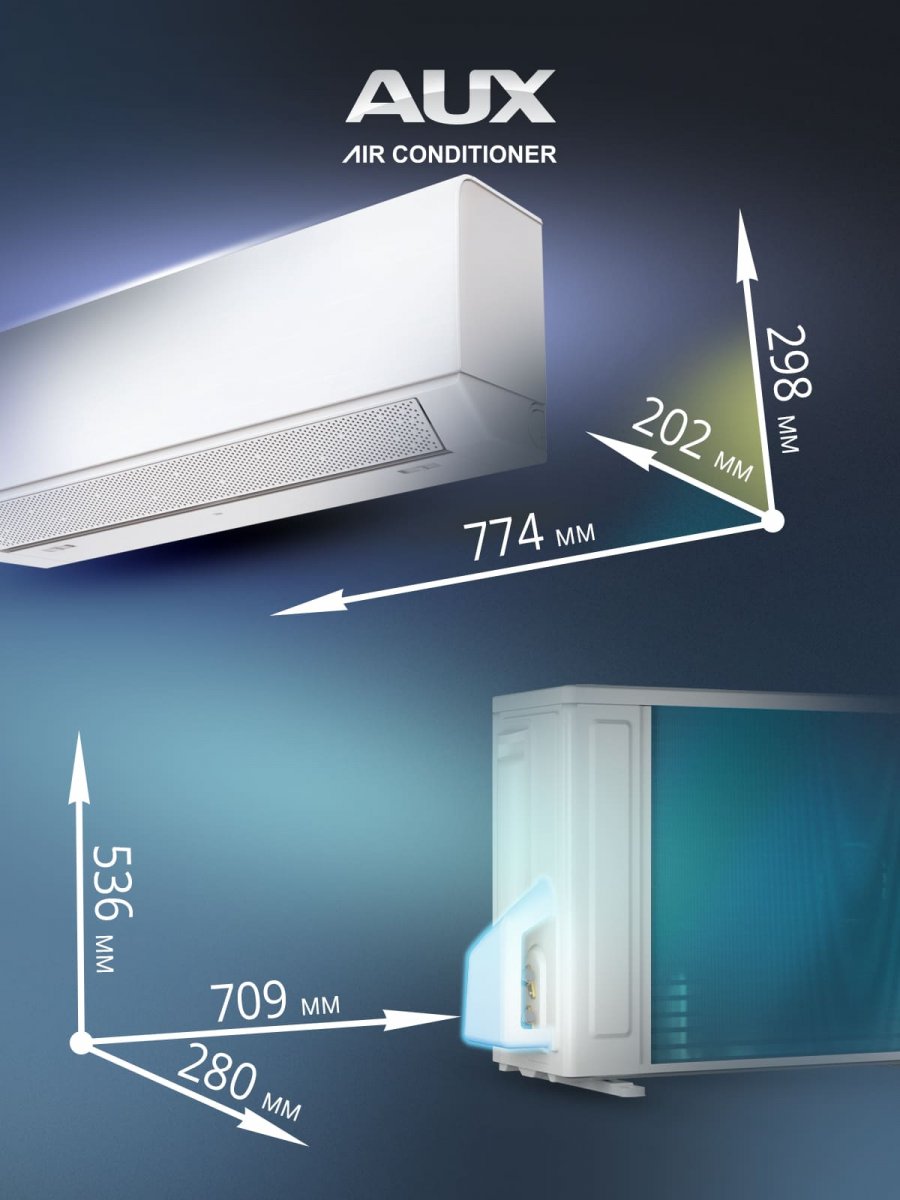 Сплит-система AUX ASW-H12A4/CA-R2DI + AS-H12A4/CA-R2DI, белый