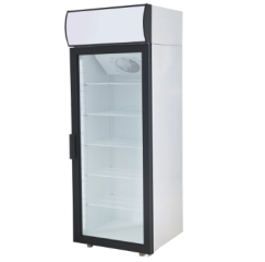 Шкаф холодильный со стеклянными дверьми POLAIR DM105-S 2.0 (R290, Carel J4, белый, обрамл.черн)