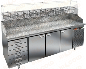 Стол охлаждаемый для пиццы HICOLD PZ4-111/GN 6R