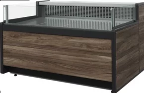 Витрина холодильная CARBOMA GELIOS GC111 SM 2,0-2 открытая (Тёмный дуб)